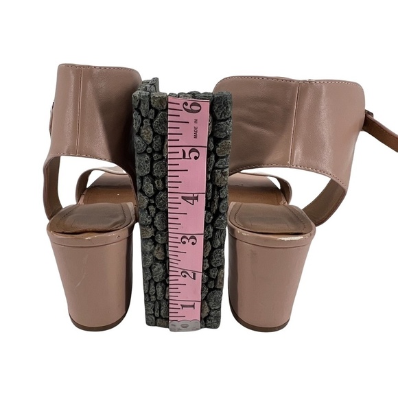 14th & Union Tan Ankle Strap Block Heel Sandals Size 8 1/2 Wide Women’s - Picture 8 of 12